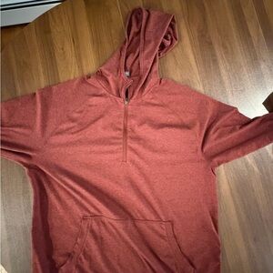 Men's Rust 1/2 zip hoodie Hoodie long sleeve